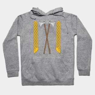 Danish Axes Crossed with Plaitwork Hoodie